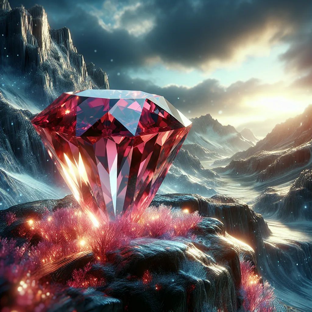 Majestic Gemstone in Rocky Terrain